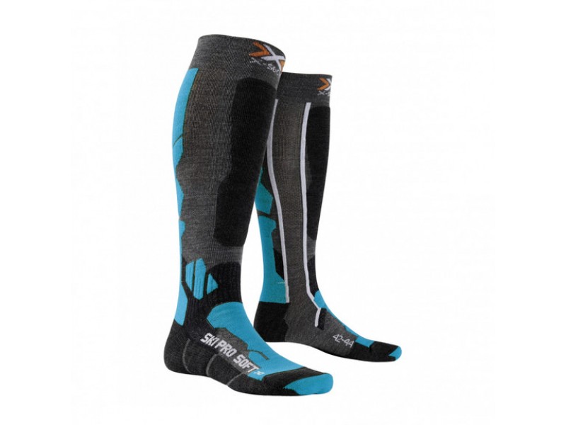 Шкарпетки X-Socks Ski Pro Soft, G034 Anthracite / Azure